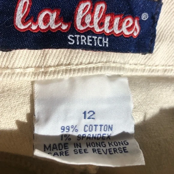 Classic Beige Jeans straight leg. By LA Blues Heavyweight material. - Picture 4 of 5